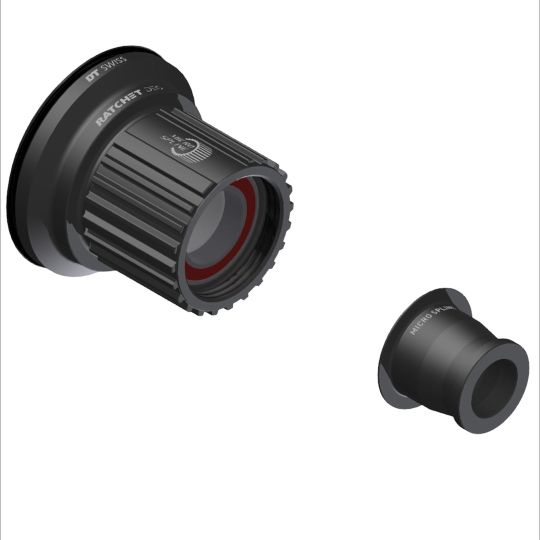 Freehubs DT Swiss DT Swiss Ratchet DEG Freehub Body - Shimano Micro Spline Light Aluminum Ball Bearing w/ End Cap 12 x 148 mm Dark Slate Gray