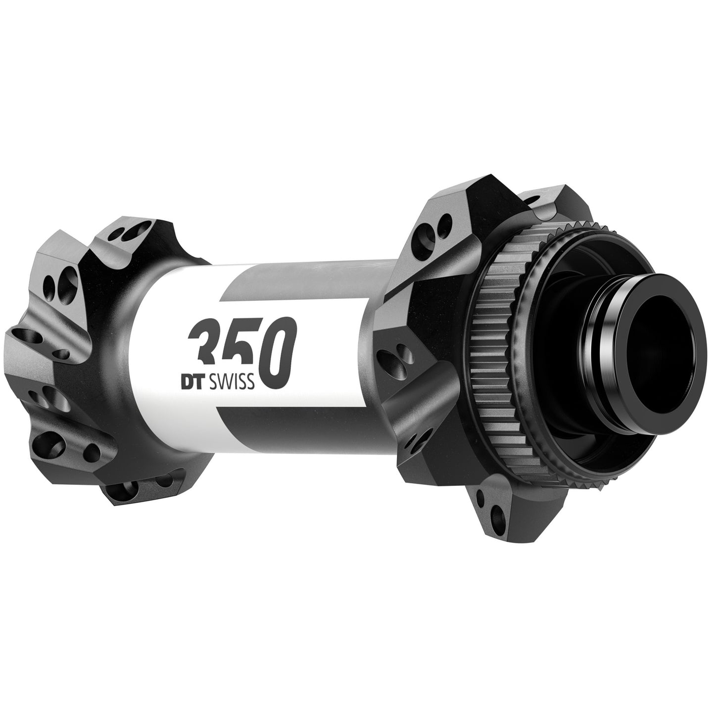 Front Hub DT Swiss DT Swiss 350 Front Hub - 15 x 110mm Center-Lock Black 28H Straight Pull Dark Slate Gray