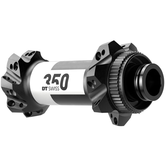 Front Hub DT Swiss DT Swiss 350 Front Hub - 15 x 110mm Center-Lock Black 28H Straight Pull Dark Slate Gray
