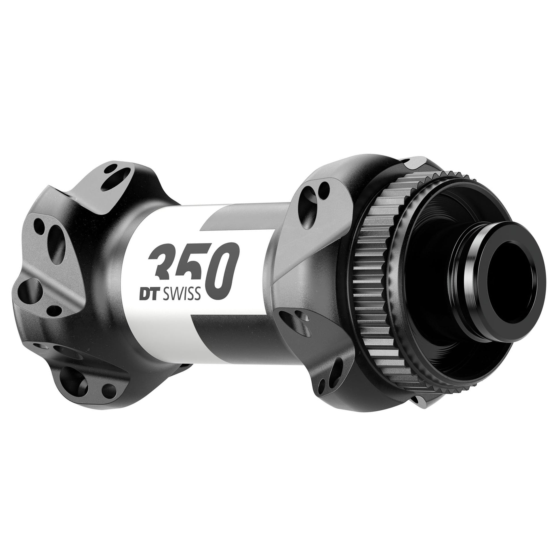 Front Hub DT Swiss DT Swiss 350 Front Hub - 12 x 100mm Center-Lock Black 24H Straightpull Dark Slate Gray