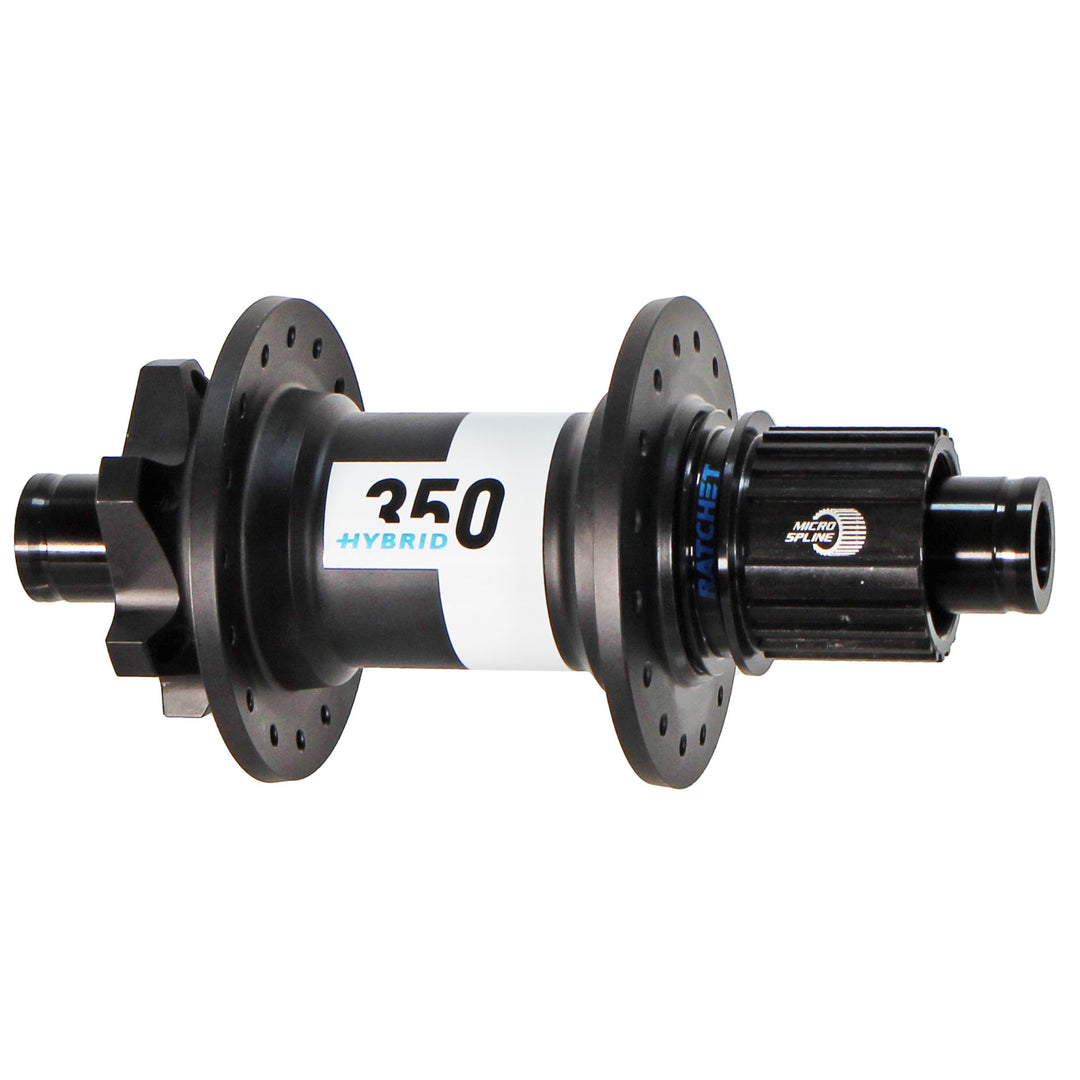 Hubs DT Swiss DT Swiss 350 Hybrid Rear Hub - 12 x 148mm 6-Bolt Micro Spline Black 32h 24pt Dark Slate Gray