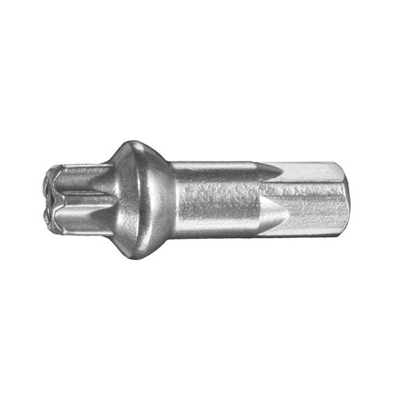 Spoke Nipples DT Swiss DT Swiss Squorx Pro Head Aluminum Nipples: 2.0 x 15mm Silver Box of 100 Gray