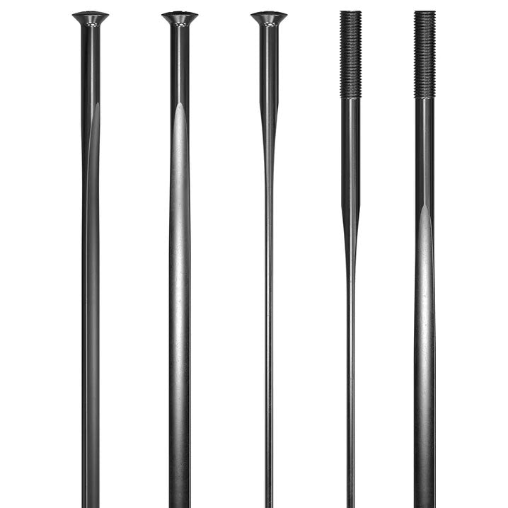 Spokes DT Swiss DT Swiss Aerolite Bladed Spoke SP Black 302mm 20/Count Dark Slate Gray