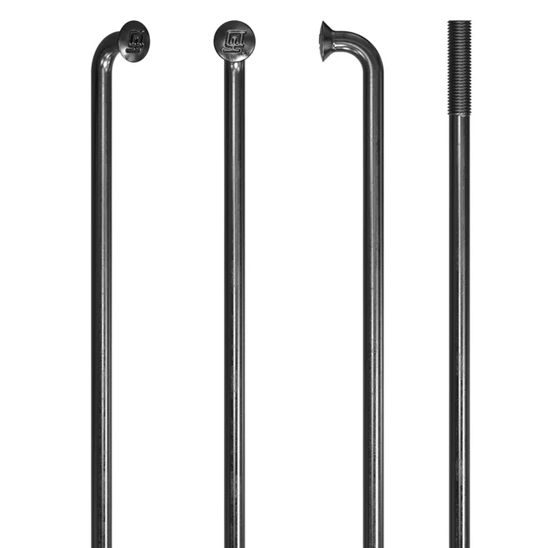 Spokes DT Swiss DT Swiss Champion Spoke: 2.0mm 284mm J-bend Black Box of 100 Dark Slate Gray