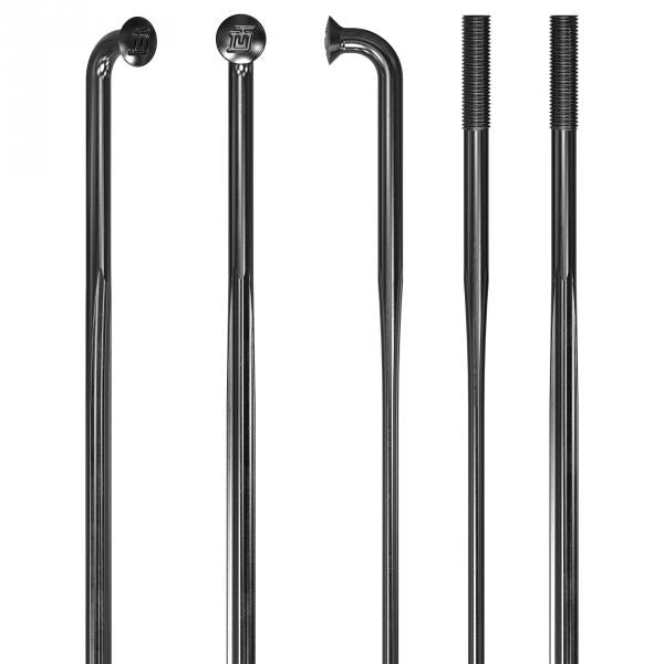 Spokes DT Swiss DT Swiss Revolite Bladed Spoke Black 296mm 20/Count Dark Slate Gray