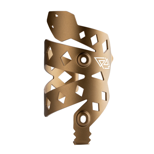 Water Bottle Cages Portland Design Works PDW Rattlesnek Kej Water Bottle Cage - Desert Gold Left Opening Sienna