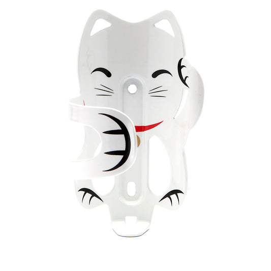 Water Bottle Cages Portland Design Works Portland Design Works Lucky Cat Water Bottle Cage: White Cat Lavender