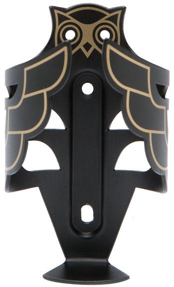 Water Bottle Cages Portland Design Works Portland Design Works Owl Cage: Black/Gold Dark Slate Gray