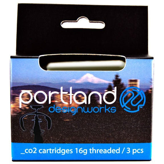 CO2 Inflators/Cartridges Portland Design Works Portland Design Works CO2 Cartridge 16g Threaded 3/Count Light Gray