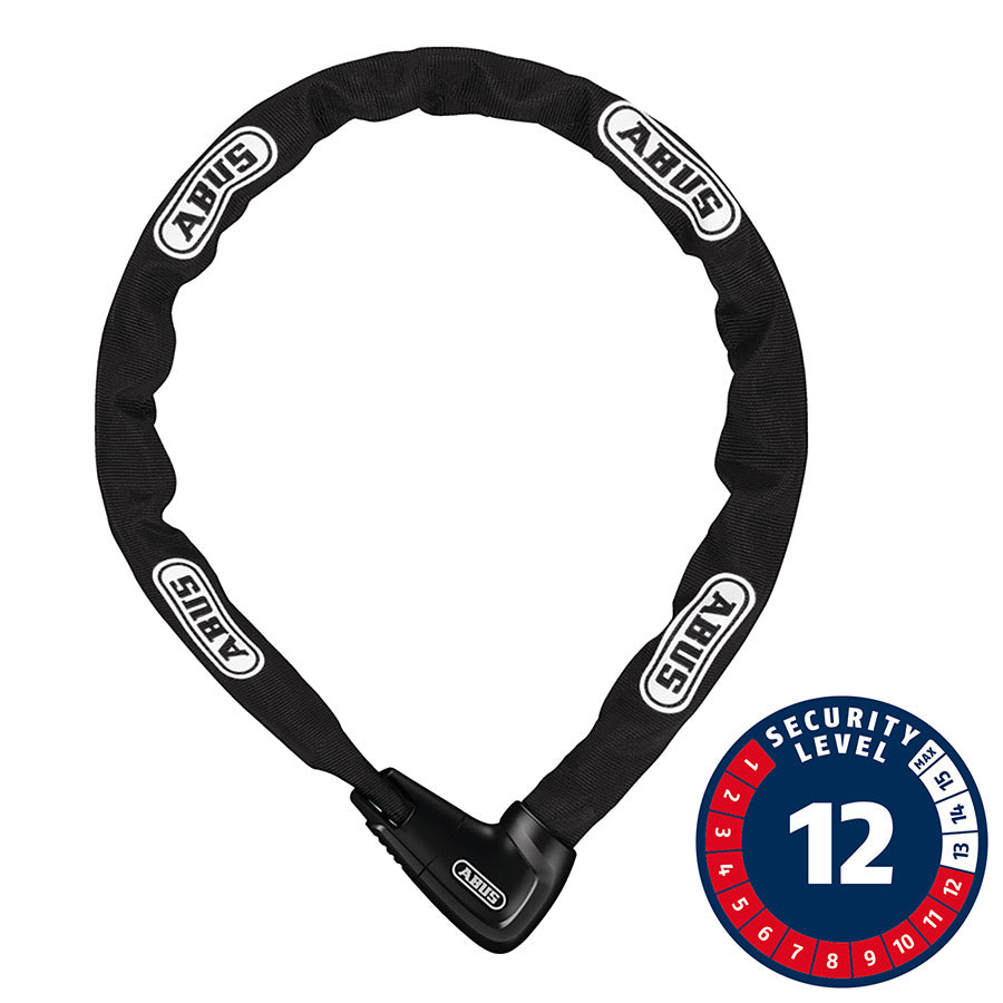 Abus Steel-O-Chain 9809K XPlus Chain Lock Key 9mm 140cm 4.6' Black
