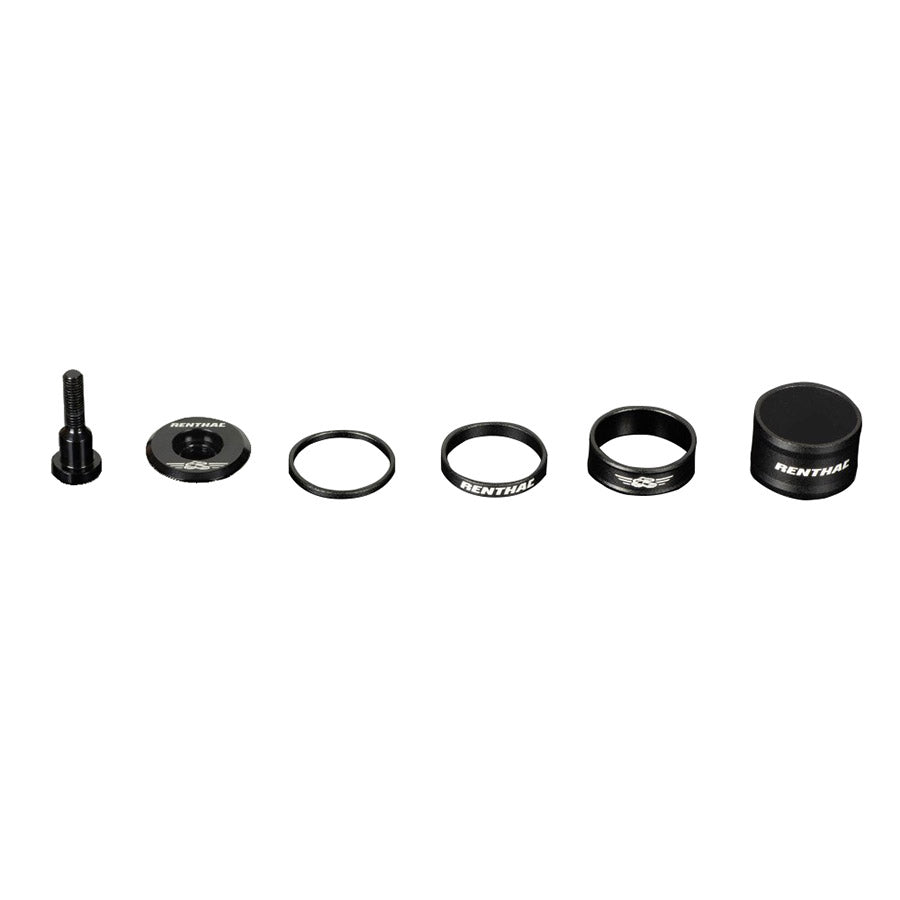 Renthal Top Cap and Spacer Kit 1-1/8'' Black Kit