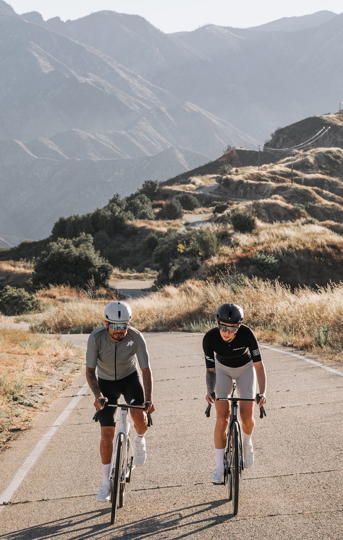 Rider on ENVE SES carbon wheels