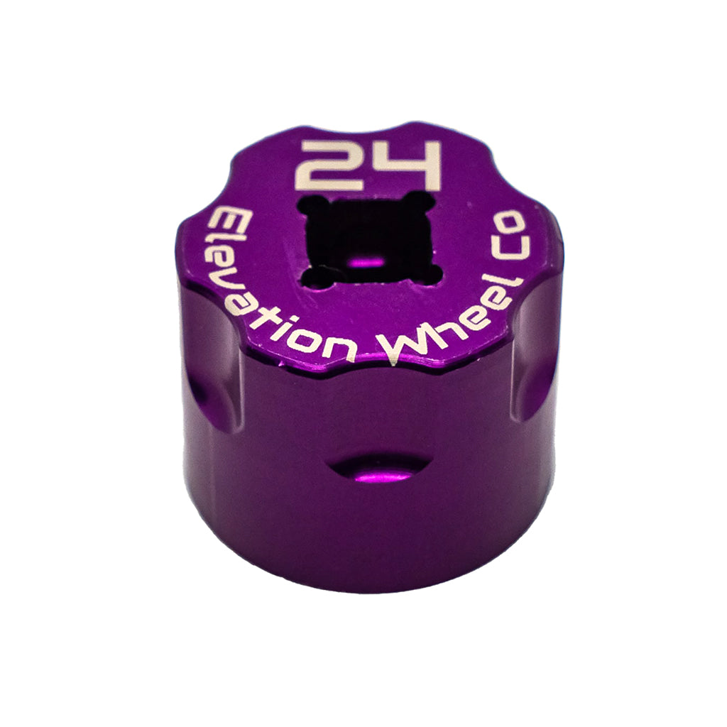 Elevation Wheel Co Suspension Top Cap Socket 24mm Purple