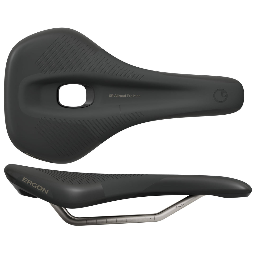 Saddles Ergon Ergon SR Allroad Pro Saddle - TiNox SL Black Mens Small/Medium Dark Slate Gray