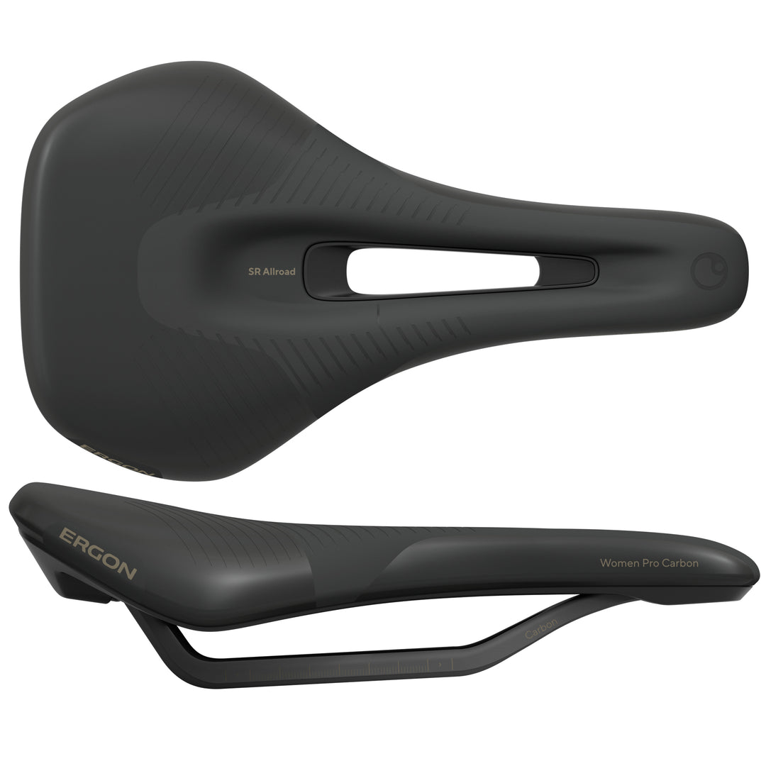 Saddles Ergon Ergon SR Allroad Pro Carbon Womens Saddle M/L Black Dark Slate Gray