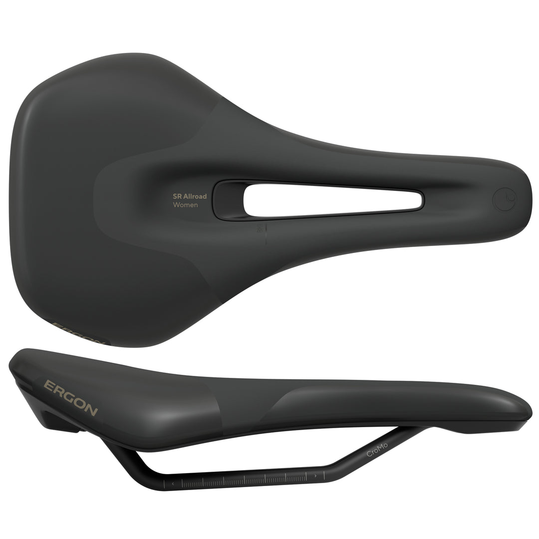 Saddles Ergon Ergon SR Allroad Saddle - Chromoly Black Womens Small/Medium Dark Slate Gray
