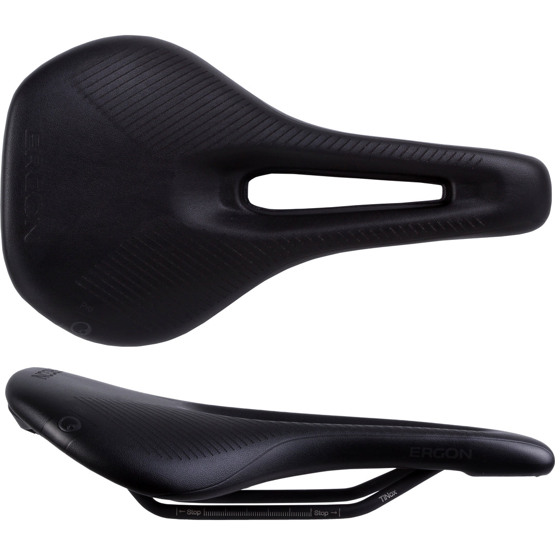 Saddles Ergon Ergon SR Pro Saddle - Titanox Black Womens Medium/Large Black