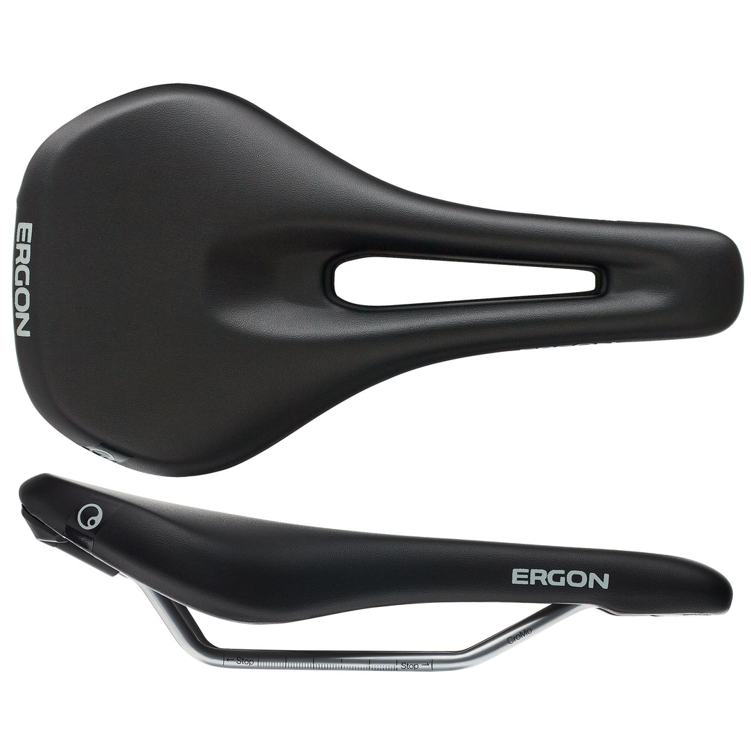 Saddles Ergon Ergon SM Saddle - Chromoly Black Womens Small/Medium Dark Slate Gray