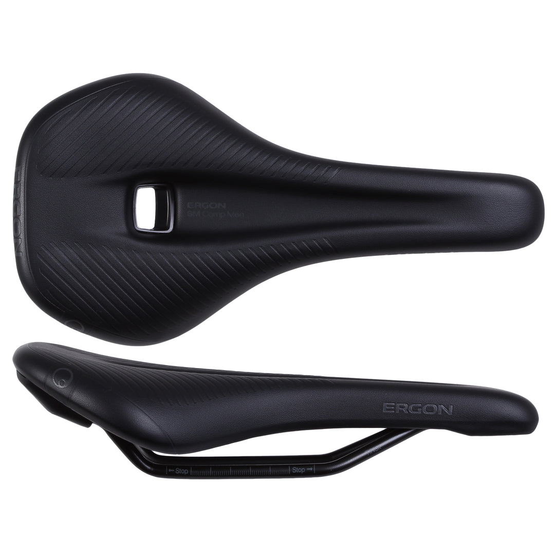 Saddles Ergon Ergon SM Comp Saddle - Steel Stealth Mens Small/Medium Dark Slate Gray
