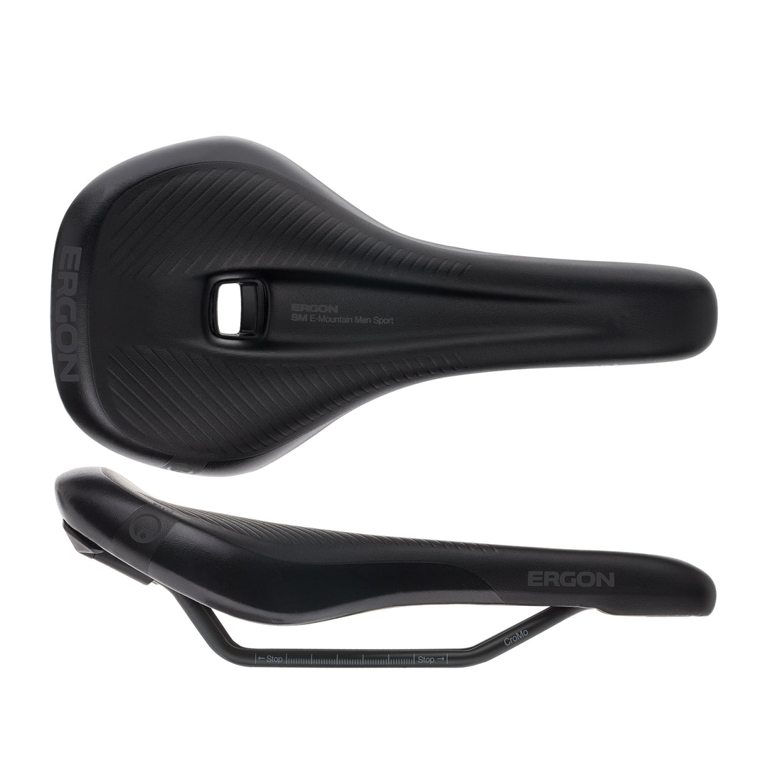 Saddles Ergon Ergon SM E Mountain Sport Saddle - Chromoly Stealth Mens Medium/Large Dark Slate Gray