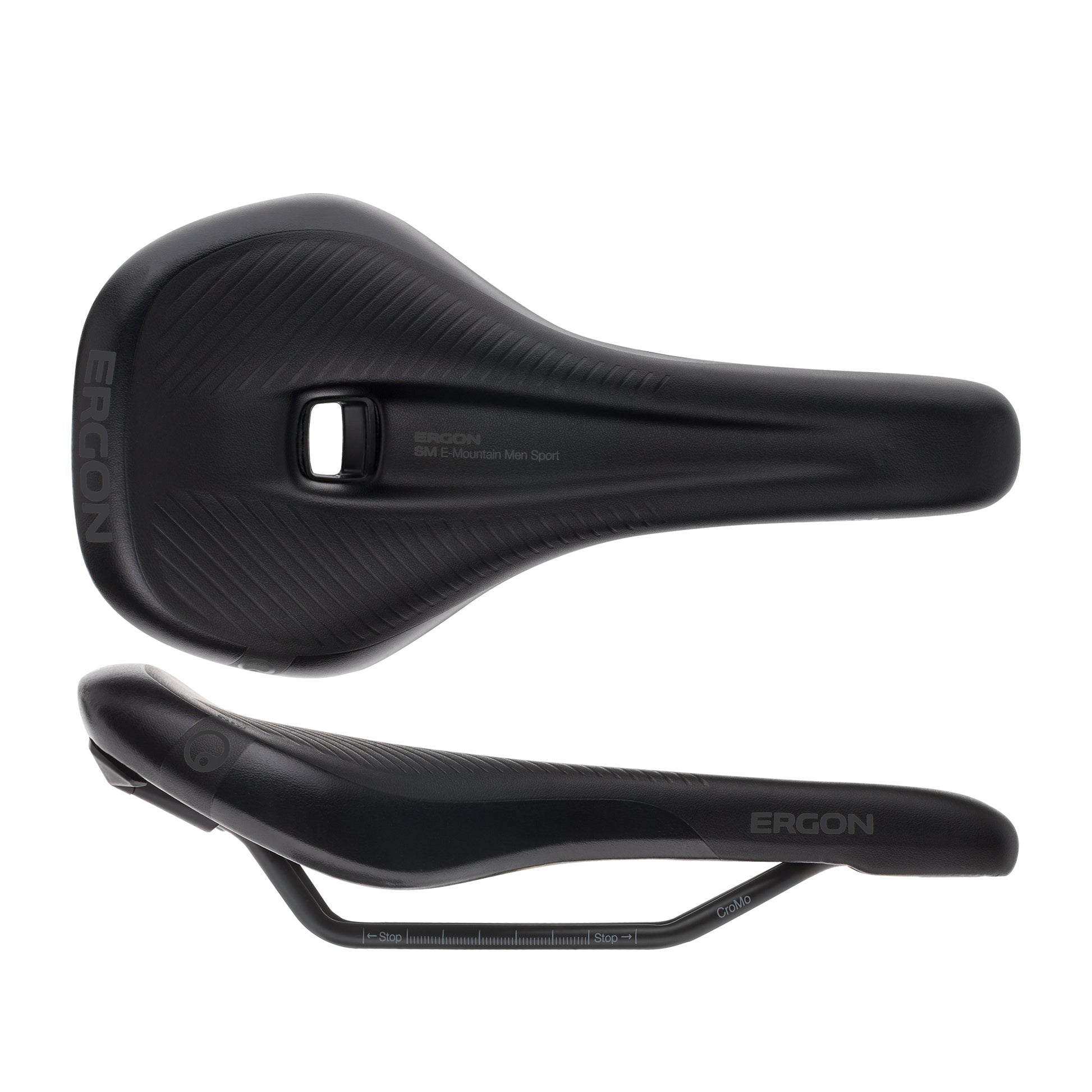 Saddles Ergon Ergon SM E Mountain Sport Saddle - Chromoly Stealth Mens Medium/Large Dark Slate Gray