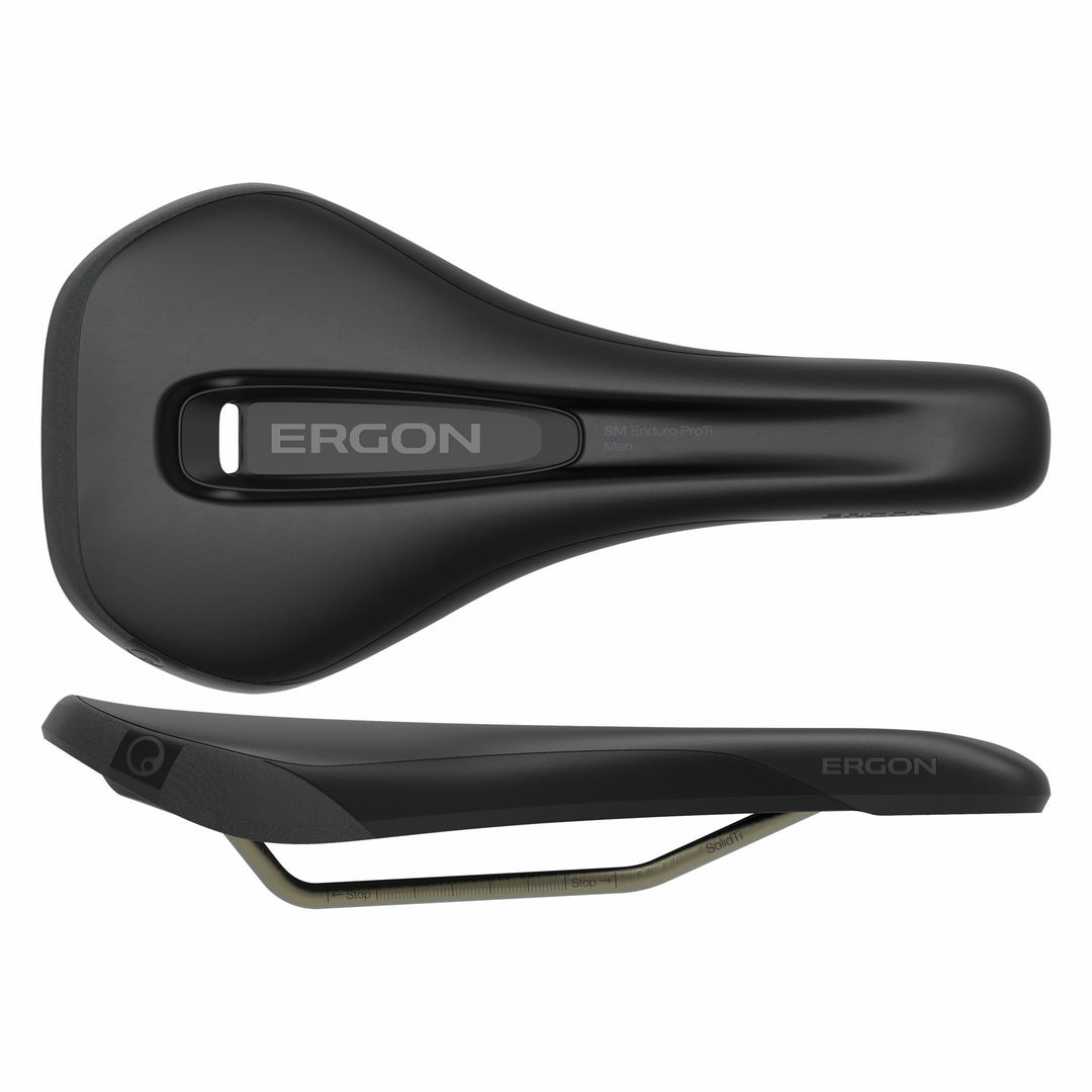 Saddles Ergon Ergon SM Enduro Pro Saddle - Titanium Stealth Men Medium/Large Dark Slate Gray