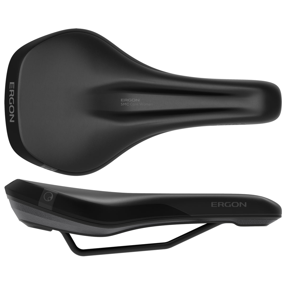 Saddles Ergon Ergon SMC Core Womens Saddle - SM/MD Black/Gray Dark Slate Gray