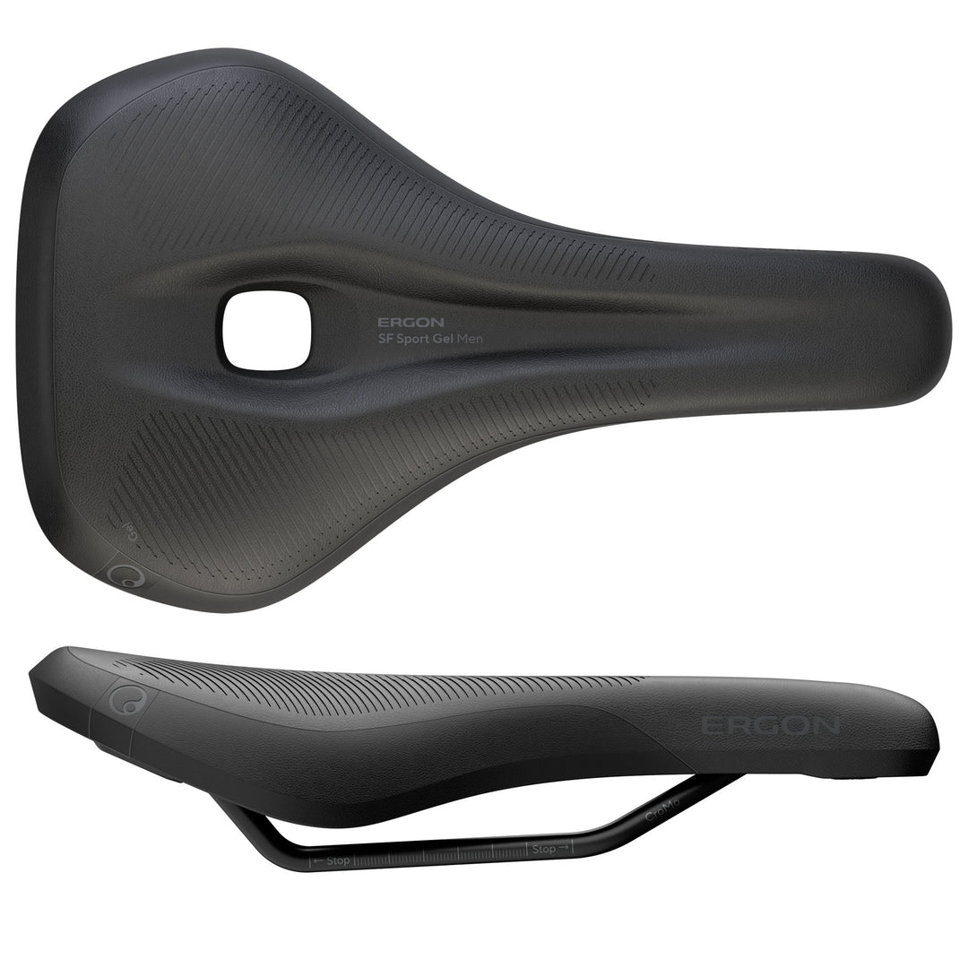 Saddles Ergon Ergon SF Sport Gel Saddle - Chromoly Black Mens Small/Medium Dark Slate Gray