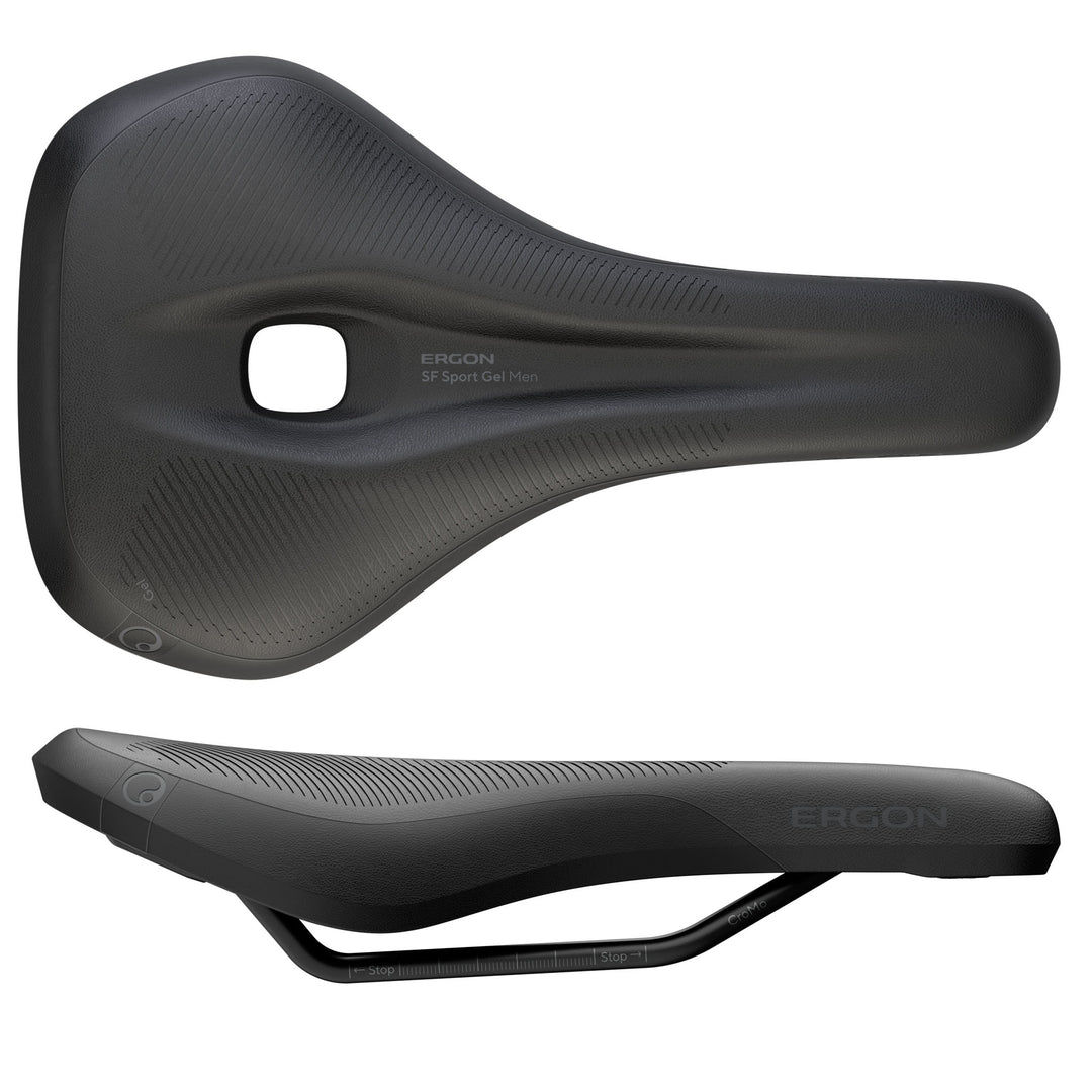 Saddles Ergon Ergon SF Sport Gel Saddle - Chromoly Black Mens Medium/Large Dark Slate Gray
