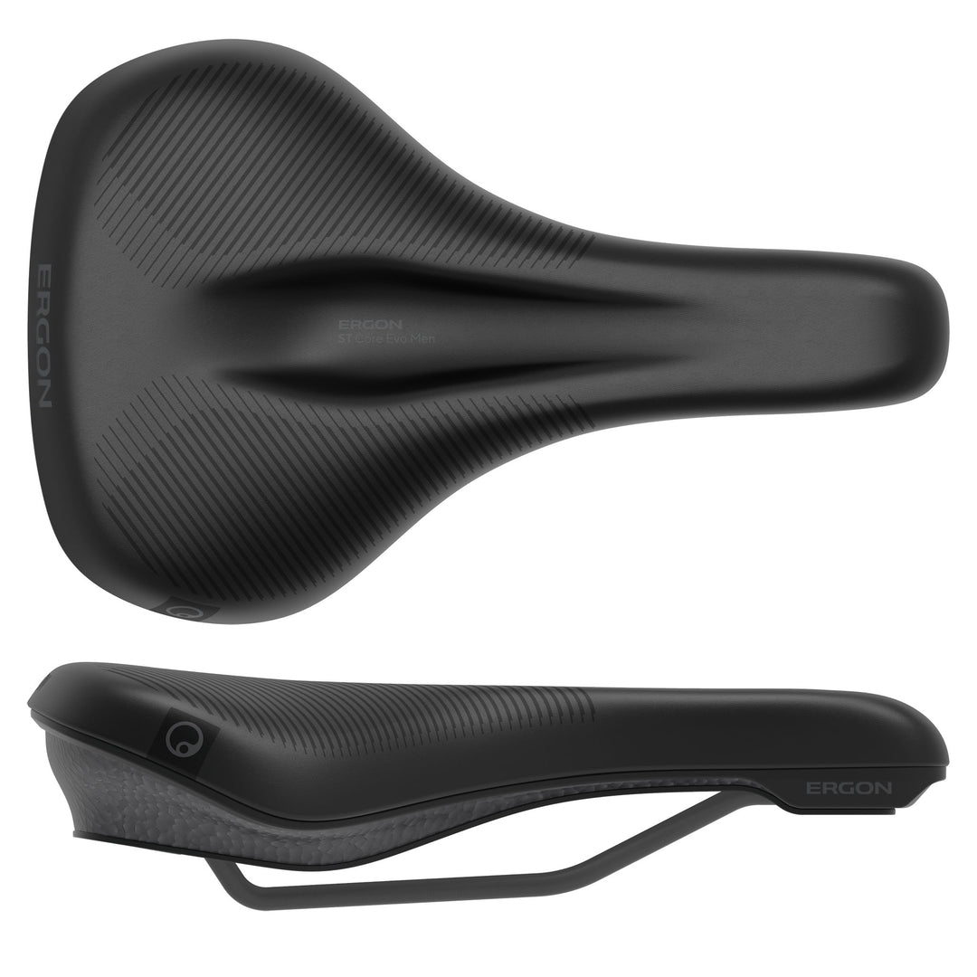 Saddles Ergon Ergon ST Core Evo Mens Saddle - MD/LG Black/Gray Dark Slate Gray