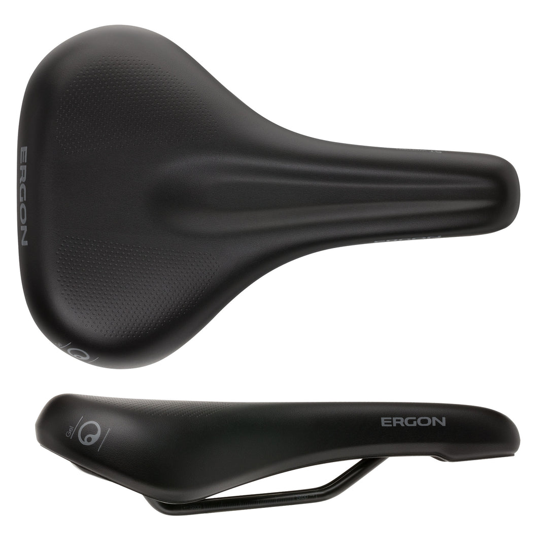 Saddles Ergon Ergon ST Gel Saddle - Chromoly Black Womens Medium/Large Dark Slate Gray