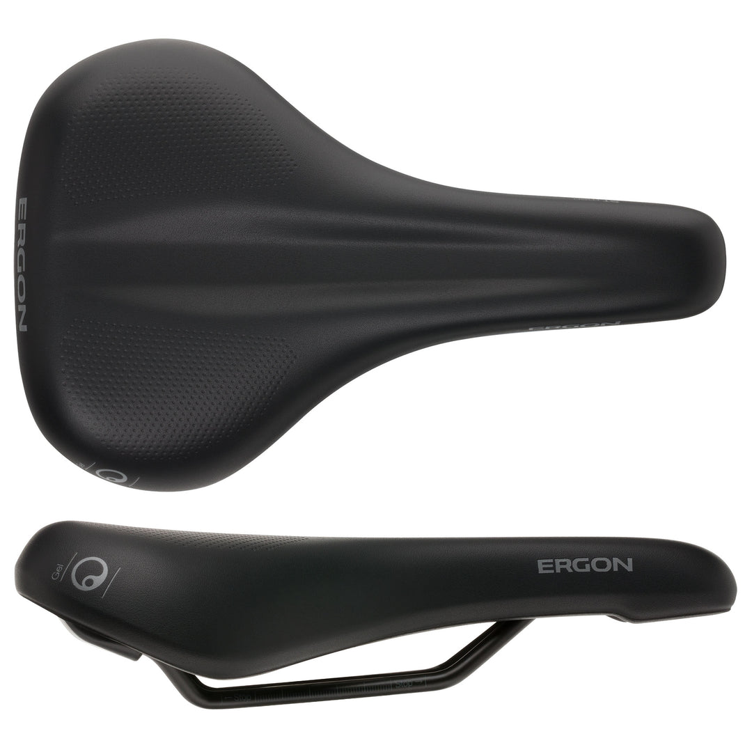 Saddles Ergon Ergon ST Gel Saddle - Chromoly Black Mens Medium/Large Dark Slate Gray