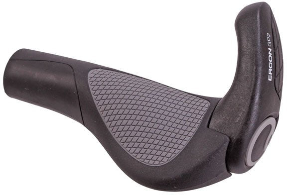 Grips Ergon Ergon GP2 Grips - Black/Gray Lock-On Small Dark Slate Gray