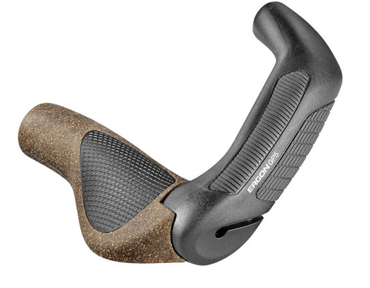 Grips Ergon Ergon GP5 BioKork Grips - Lock-On Small Black/Tan Dim Gray