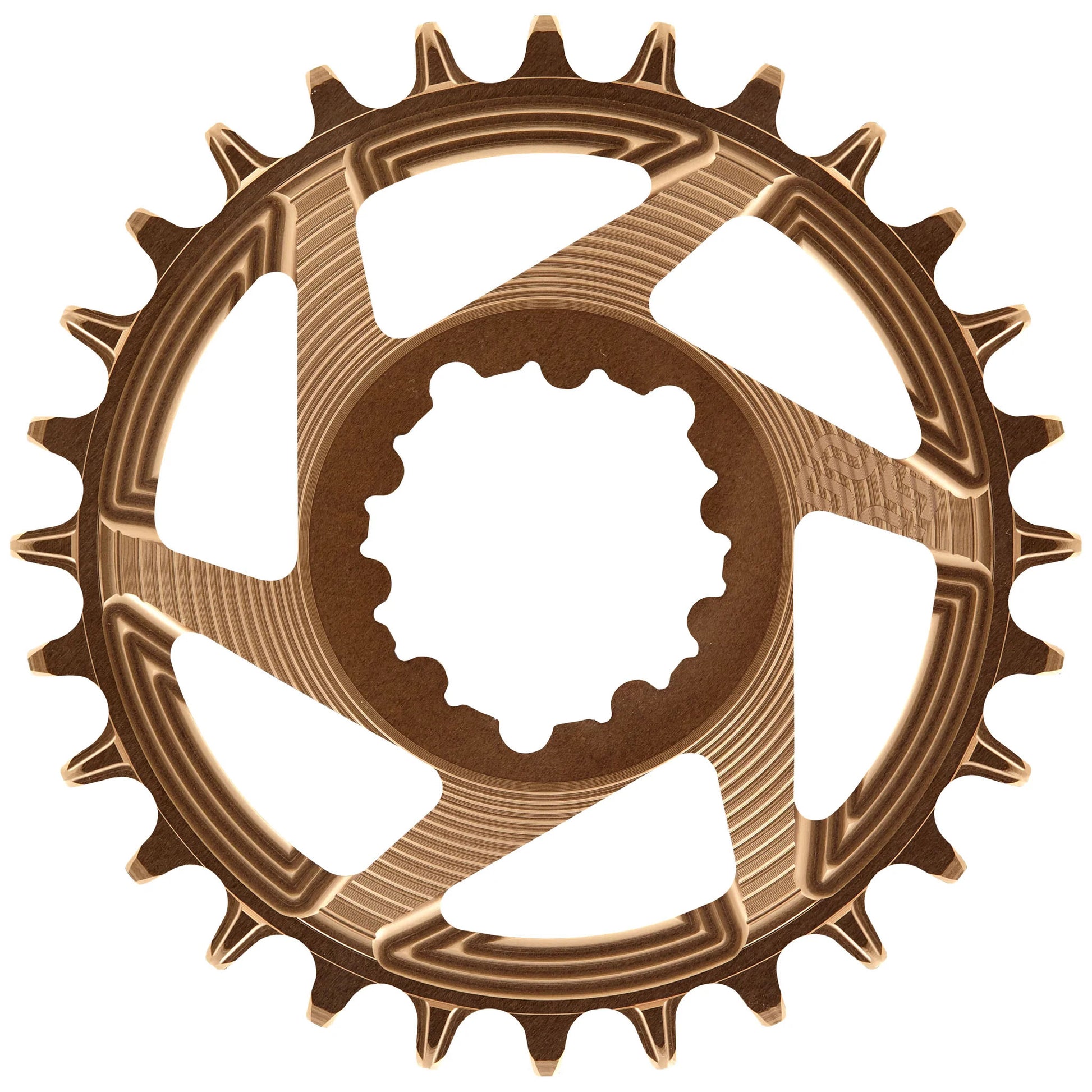 Chainrings E*thirteen E*thirteen Helix R Guidering (3mm Offset)3-Bolt 32t - Bronze Saddle Brown