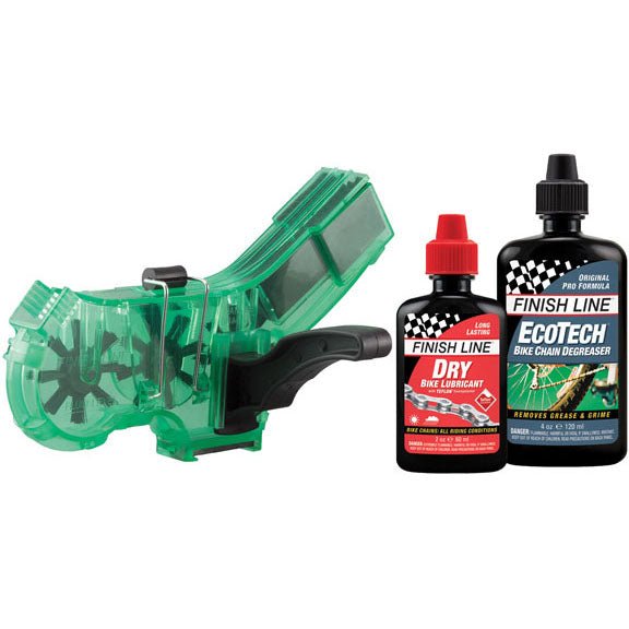 Cleaning Tools Finish Line Finish Line Pro Chain Cleaner 2oz DRY Chain Lubricant 4oz EcoTech Degreaser Sea Green