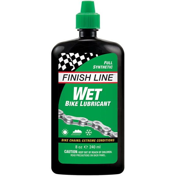 Degreaser / Cleaner Finish Line Finish Line WET Bike Chain Lube - 8oz Drip Light Gray