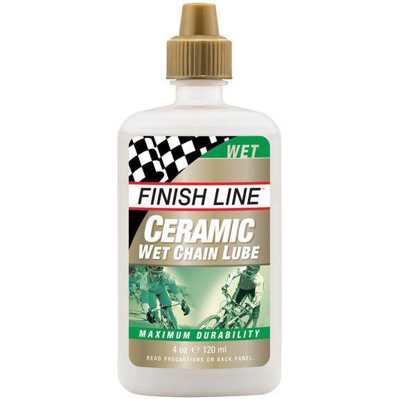 Finish Line Ceramic Wet Bike Chain Lube - 4oz Drip