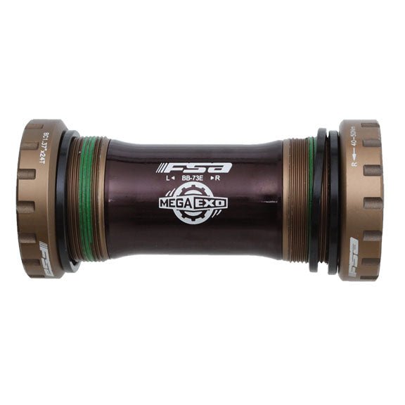 Bottom Brackets FSA Full Speed Ahead MegaExo Stainless Mountain Bottom Bracket 68/73mm English Threading Dark Slate Gray