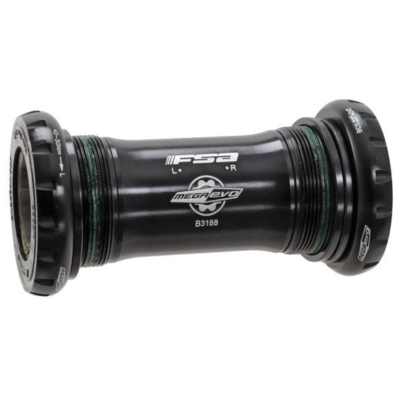 Bottom Brackets FSA Full Speed Ahead MegaEvo Steel Mountain Bottom Bracket 392EVO cranks 68/73mm English Threading Dark Slate Gray