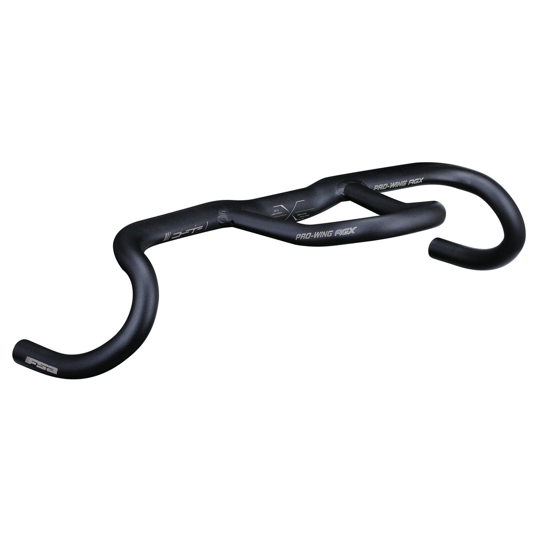 Handlebars FSA Full Speed Ahead Pro-Wing AGX Drop Handlebar - Aluminum 31.8mm 44cm Black Dark Slate Gray