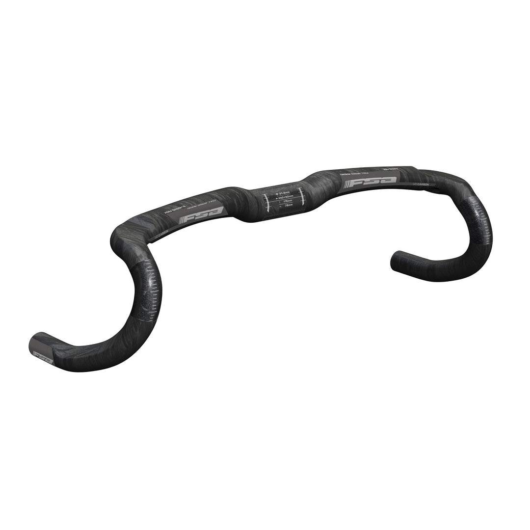 Handlebars FSA Full Speed Ahead K-Wing AGX Drop Handlebar - Carbon 31.8mm 46cm Carbon Dark Slate Gray