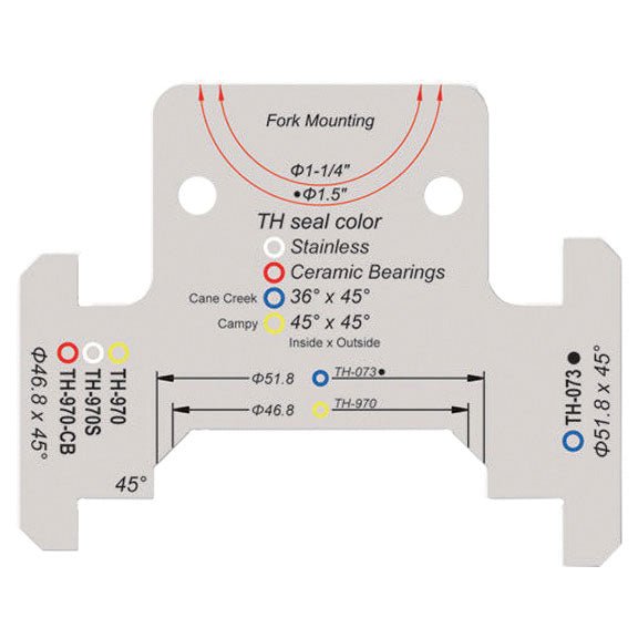 Headset Tools FSA FSA Headset Guide Sizing Gauge 1-1/4" and 1.5" Light Gray