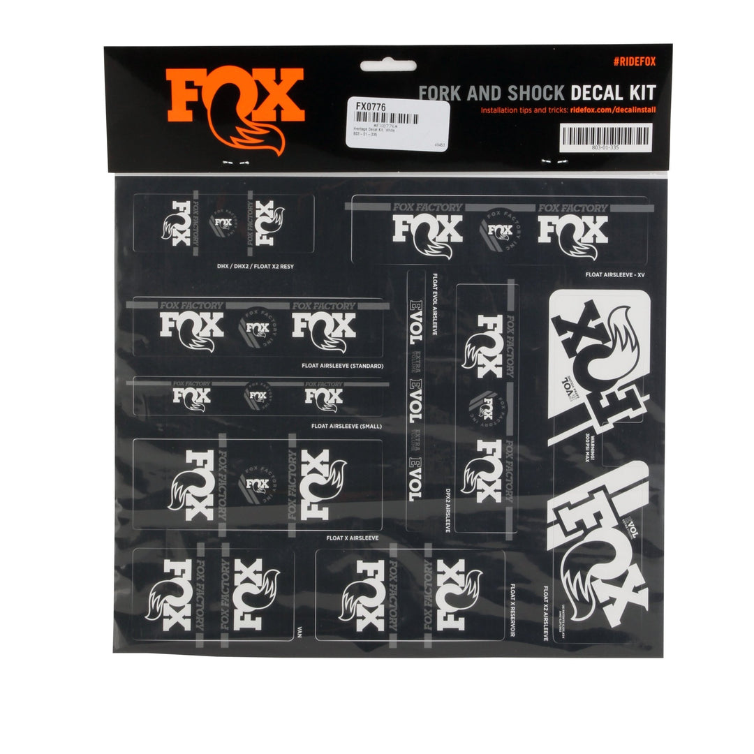 Sticker/Decal Fox Shox FOX Heritage Decal Kit for Forks and Shocks White Dark Slate Gray