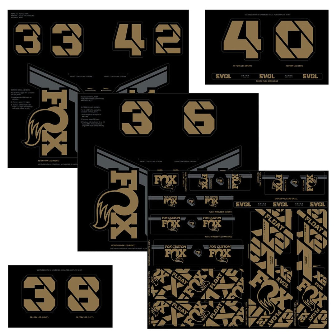 Sticker/Decal Fox Shox FOX Fork and Shock Decal Kit - Kash Black