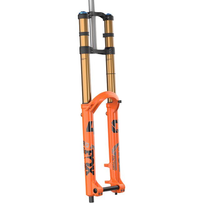 Suspension Fork Fox Shox FOX 40 Factory Suspension Fork - 29" 203 mm 20TA x 110 mm 52mm Offset GRIP X2 Damper Shiny Orange Dark Salmon