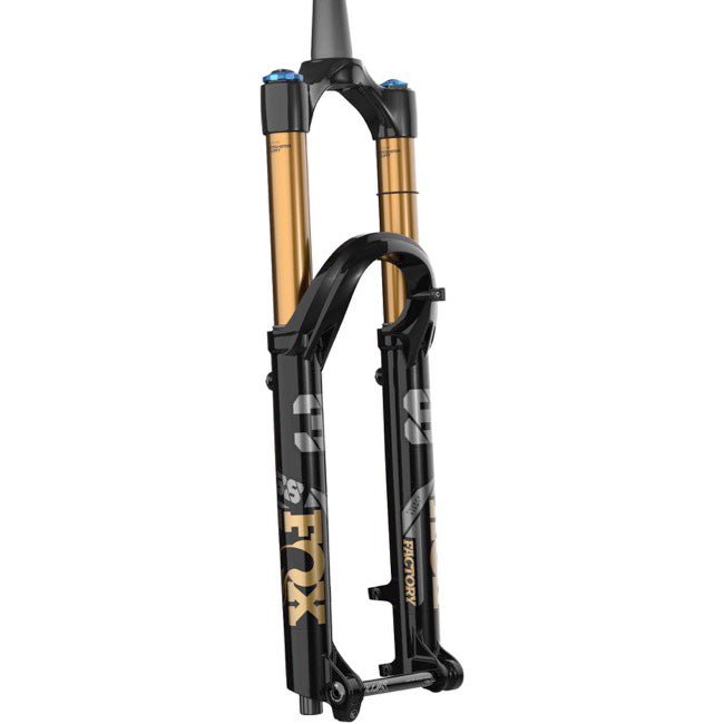 Suspension Fork Fox Shox FOX 38 Factory Suspension Fork - 27.5" 170 mm 15 x 110 mm Kabolt-X 44mm Offset GRIP X2 Damper Shiny BLK Dark Slate Gray
