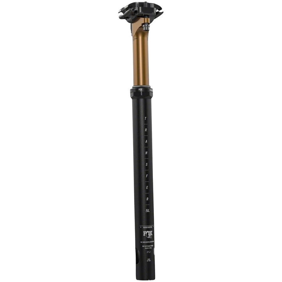 Dropper Posts Fox Shox FOX Transfer SL Factory Dropper Seatpost - 30.9mm 75mm Internal Routing Kashima Coat Upper Dark Slate Gray