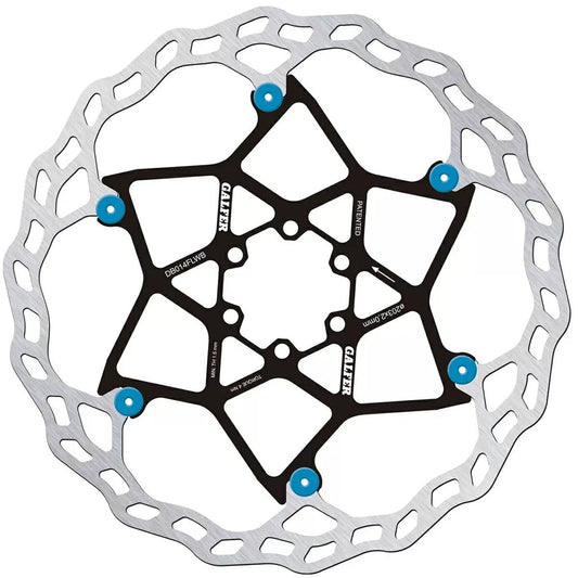 Disc Rotor Galfer Galfer Floating Wave Disc Brake Rotor - 203mm x 2.0mm 6-Bolt Blue Black