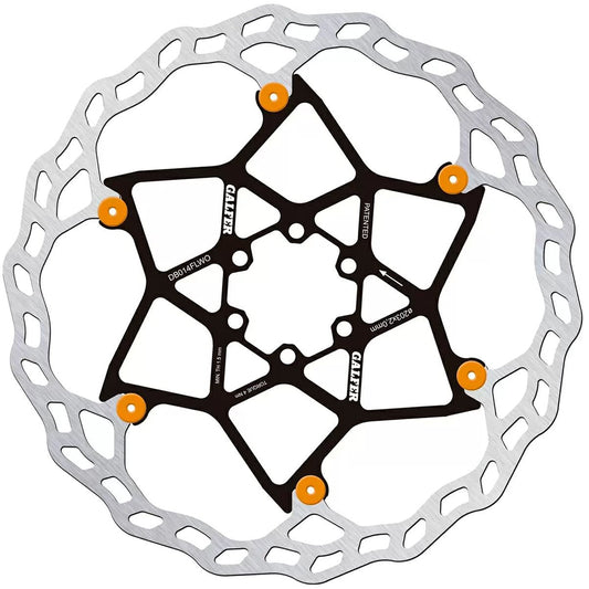 Disc Rotor Galfer Galfer Floating Wave Disc Brake Rotor - 203mm x 2.0mm 6-Bolt Orange Black